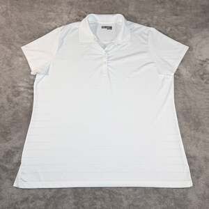 Callaway Women's White Opti-Dri Opti-Vent Short Sleeve Stripe Golf Polo, XXXL